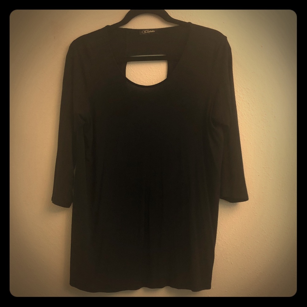 Backless black blouse!